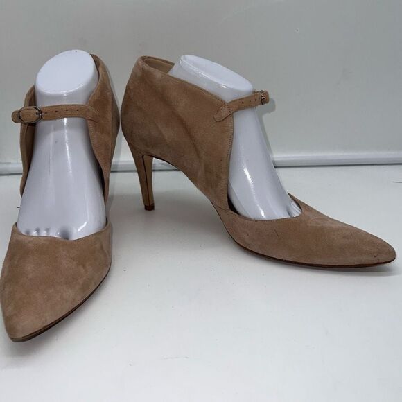 Free People Beige Suede Ankle Strap Heels - Picture 13 of 13